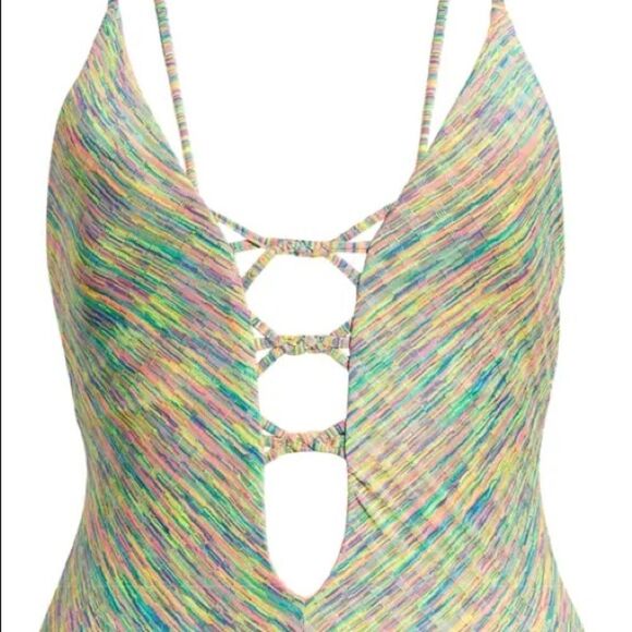 Nwot Isabella Rose prismatic plunge one piece - Picture 5 of 6